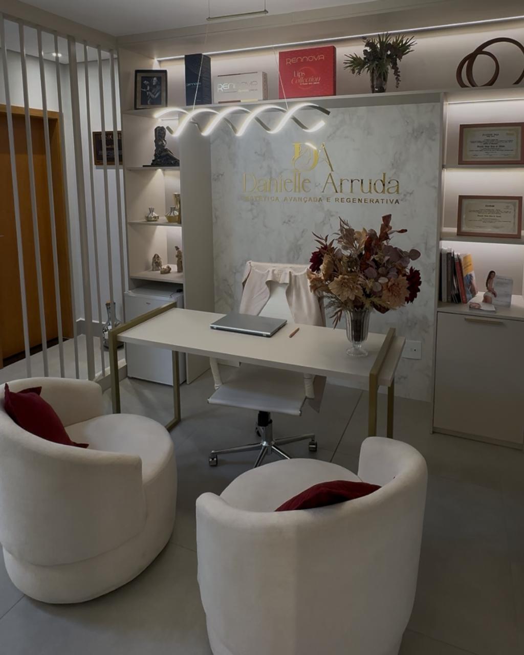 Ambiente reservado da clínica Danielle Arruda
